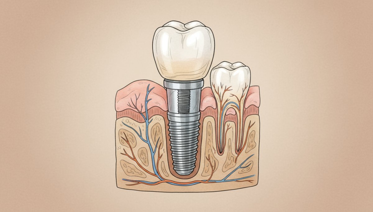インプラント治療の仕組み説明図