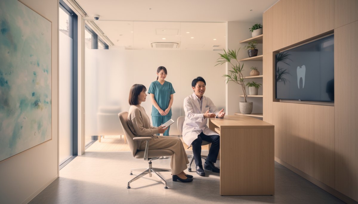 インプラント治療のカウンセリング風景