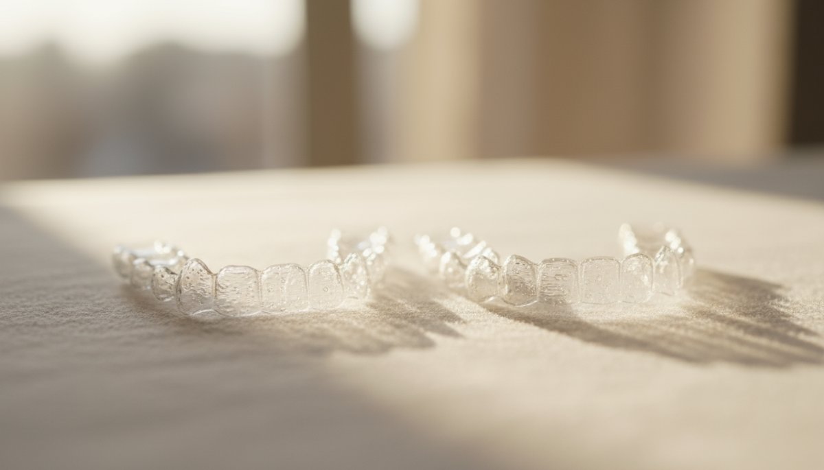 インビザラインマウスピース矯正装置のクローズアップ