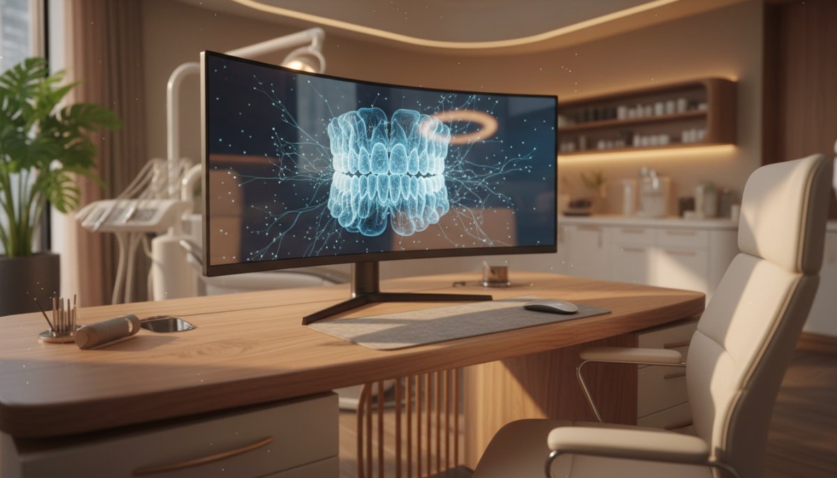 インビザライン矯正治療のデジタルシミュレーション画面