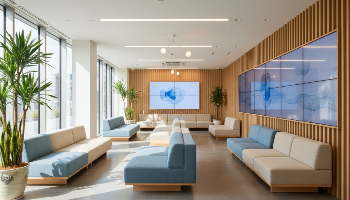 大阪市内の内視鏡専門クリニックの清潔な待合室