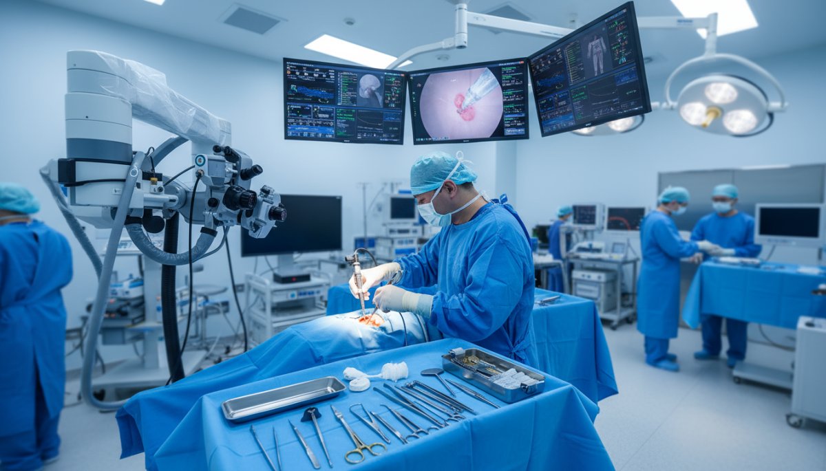 大阪府の内視鏡クリニックでの大腸ポリープ切除手術の様子