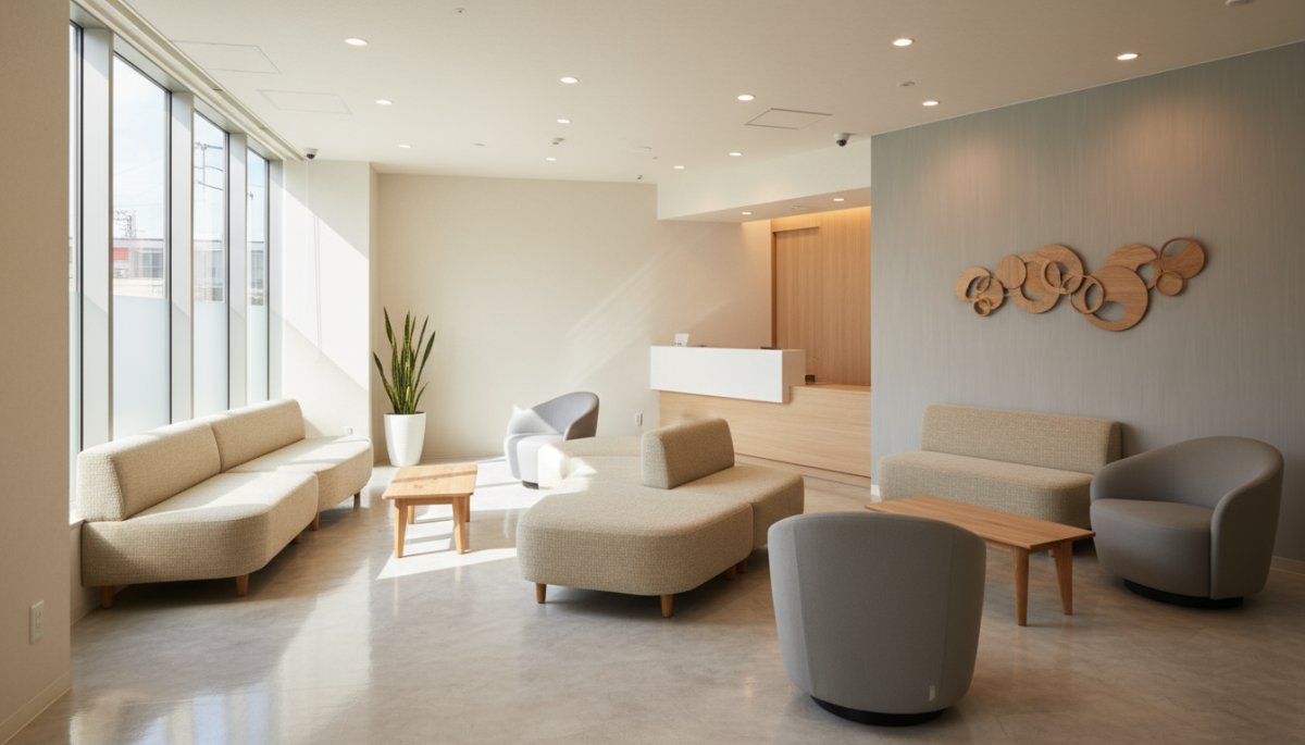 大阪の歯科クリニックの清潔な待合室