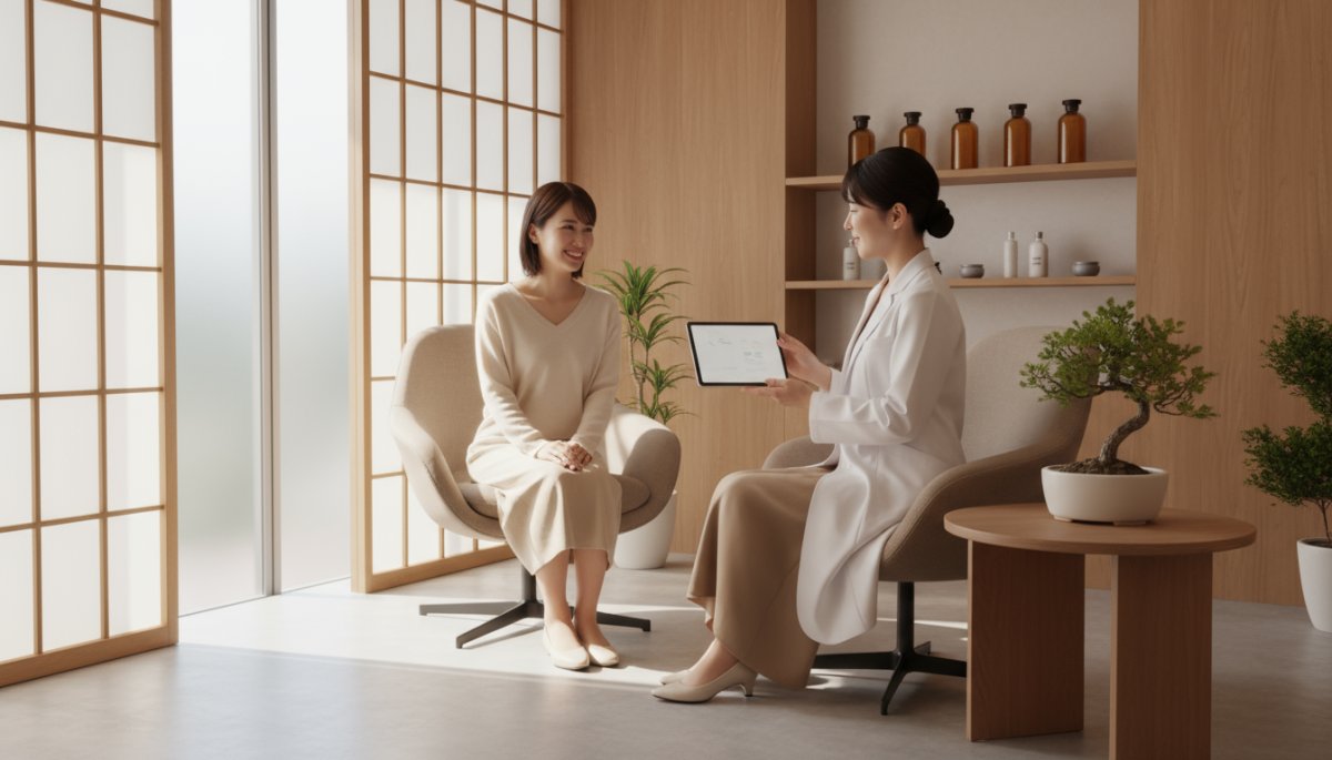 東京都内の美容クリニック カウンセリング風景
