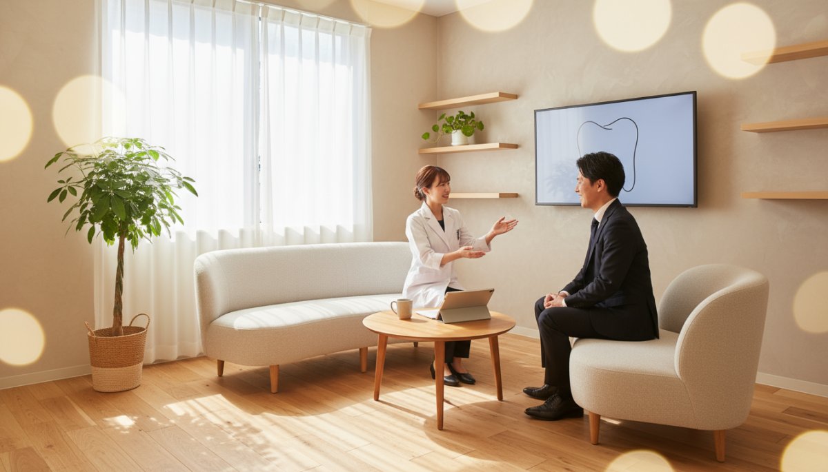 審美歯科のカウンセリング風景