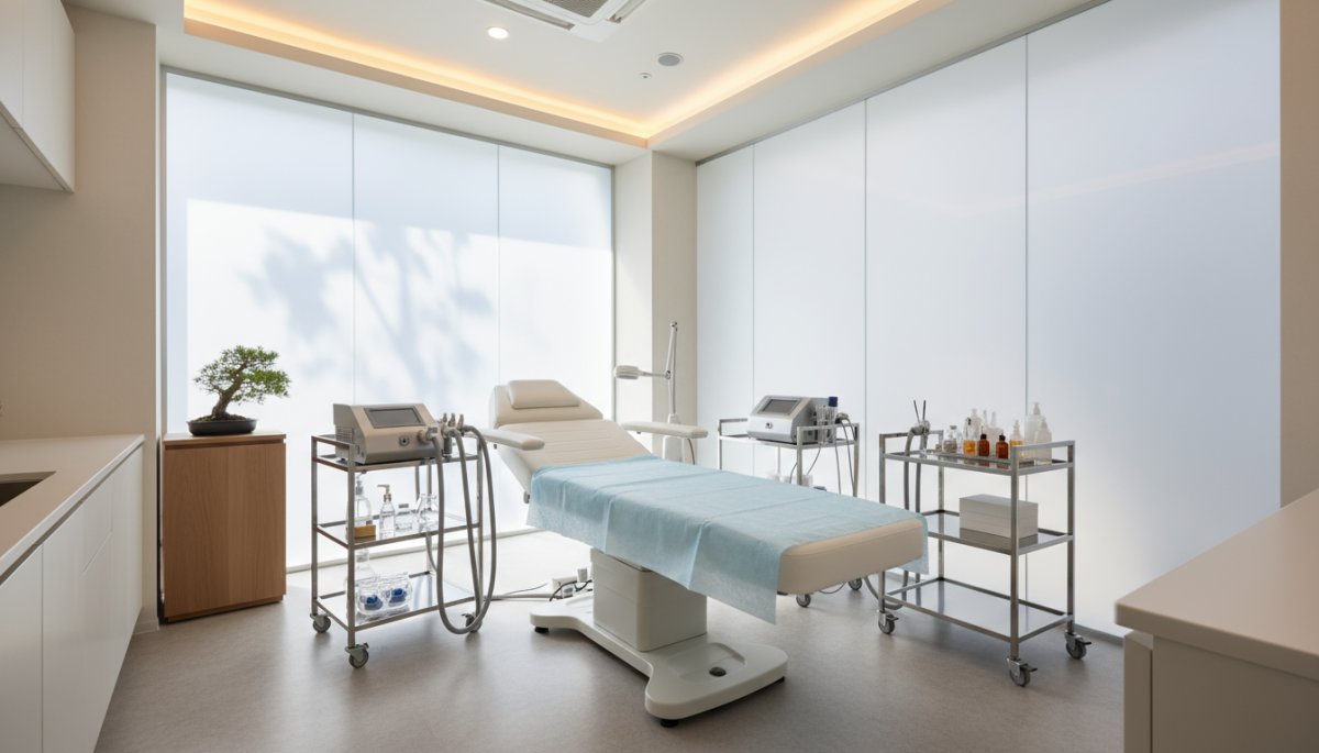 東京都内の美容クリニックの施術室